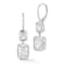 Rachel Zoe Graduated Radiant-Cut CZ Dangle Earrings in Rhodium Over
Sterling Silver