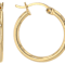 Classic Polished Hoop Earrings In 18K Gold Over Sterling Silver 0.6"