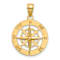 10K Yellow Gold Nautical Compass Charm