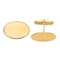 14K Yellow Gold Men's Oval Cuff Links