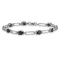 Rhodium Over 14k White Gold Diamond and Sapphire Bracelet