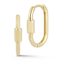 Bellissima Gold 14K Yellow Gold Lock Oval Hoop Earrings