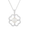 9-10mm Button White Cultured Freshwater Pearl and CZ Rhodium Over
Sterling Silver Pendant