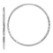 Rhodium Over 14k White Gold 1 3/16" Satin and Diamond-cut Endless
Hoop Earrings