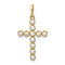 14k Yellow Gold Cubic Zirconia Cross Pendant