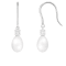 7.5-8 mmWhite Cultured Freshwater Pearl and Cubic Zirconia Rhodium Over
Sterling Silver Earrings