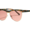 bob sdrunk LIZZIE Green Tortoise Gold Tone Frame / Light Pink Lens Sunglasses