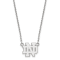 Rhodium Over Sterling Silver LogoArt University of Notre Dame Pendant Necklace