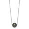 Rhodium Over Sterling Silver 8-9mm Semi-round Tahitian Saltwater
Cultured Pearl Necklace