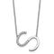 Rhodium Over 14k White Gold Sideways Diamond Initial S Pendant Cable
Link 18 Inch Necklace