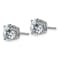 Rhodium Over 14K White Gold 3ct. 7.5mm Round J-K Color Moissanite Earrings