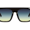 QUAY "FULLY BOOKED" Black Shield Frame / Smoke Green Lenses Sunglasses
