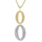 Diamond Oval Link Dangle Pendant Necklace