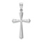 Rhodium Over 14k White Gold Polished Cross Pendant