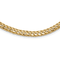 14K Yellow Gold Polished Fancy Diamond-cut Link Necklace