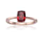 Rectangular Cushion Garnet 14K Rose Gold Over Sterling Silver Solitaire
Ring, 1.00ct