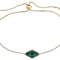 Malachite Freeform Bolo Bracelet In 18K Gold Over Sterling Silver 2.64ct