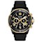 Bulova Men's Marine Star Black Dial, Black Rubber Strap Watch