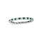 0.55ctw Emerald and Diamond Eternity Band Ring in 14k White Gold