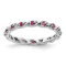 Sterling Silver Stackable Expressions Lab Created Ruby Ring 0.34ctw