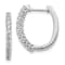 Rhodium Over 14K White Gold Lab Grown Diamond SI1/SI2, G H I, Hinged
Hoop Earrings