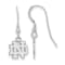 Rhodium Over Sterling Silver LogoArt University of Notre Dame Extra
Small Dangle Earrings