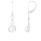 7.5-8mm White Cultured Freshwater Pearl Rhodium Over Sterling Silver Earrings