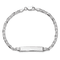 Rhodium Over 14k White Gold Mariner Link ID Bracelet