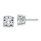 Rhodium Over 14K White Gold 4ct. 7.5mm Cushion D E F Pure Light
Moissanite Earrings