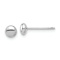 Rhodium Over 14k White Gold 4.5mm Polished Button Stud Earrings