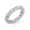 White Cubic Zirconia Platinum Over Sterling Silver Asscher Cut Ring 4.75ctw