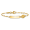 14k Yellow Gold Polished Miraculous Medal Children's ID Bracelet