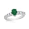 1.31ctw Emerald and Diamond Ring in 14k White Gold