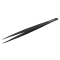 6 1/4 inch Fine Tip Stainless Steel Gemstone Tweezers With Black Finish