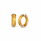14K Yellow Gold Over Sterling Silver Mini Gold Leaf Acrylic Hoops in
Golden Nugget