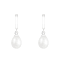 7.5-8mm White Cultured Freshwater Pearl Rhodium Over Sterling Silver Earrings