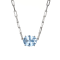 Light Blue Lab Created Spinel Rhodium Over Sterling Silver Paperclip
Necklace 2.12ctw