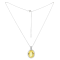 Yellow Citrine Rhodium Over Sterling Silver Pendant With Chain 16.75ctw