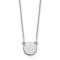 Rhodium Over 14k White Gold Tiny Circle Block Letter W Initial Pendant
Cable Link 18 Inch Necklace