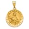 14k Yellow Gold Polished and Satin Saint Maria Goretti Medal Pendant