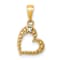 10k Yellow Gold Diamond Heart Pendant