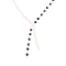 6-7mm White and Black Cultured Freshwater Pearl with Moon Bead Sterling
Silver Strand Necklace