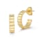 Sterling Statements 14K Yellow Gold Over Sterling Silver Ribbed Small
Hoop Earrings