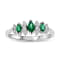0.37ctw Emerald and Diamond Ring in 14k White Gold
