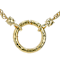 Rope Chain Necklace With Carabinear Clip In 18K Gold Over Sterling
Silver 3mm 22 Inch