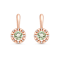 Green Prasiolite 14K Rose Gold Over Sterling Silver Round Drop Earrings