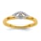 14K Yellow Gold Over Sterling Silver Stackable Expressions Evil Eye
Diamond Ring 0.087ctw