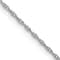 Rhodium Over 14k White Gold 0.6mm Solid Cable 20 Inch Chain