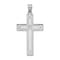 Rhodium Over 14k White Gold Solid Laser Etched Cross Pendant