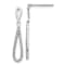 Rhodium Over 14K White Gold Lab Grown Diamond Teardrop Dangle Post Earrings